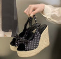polka dot heels