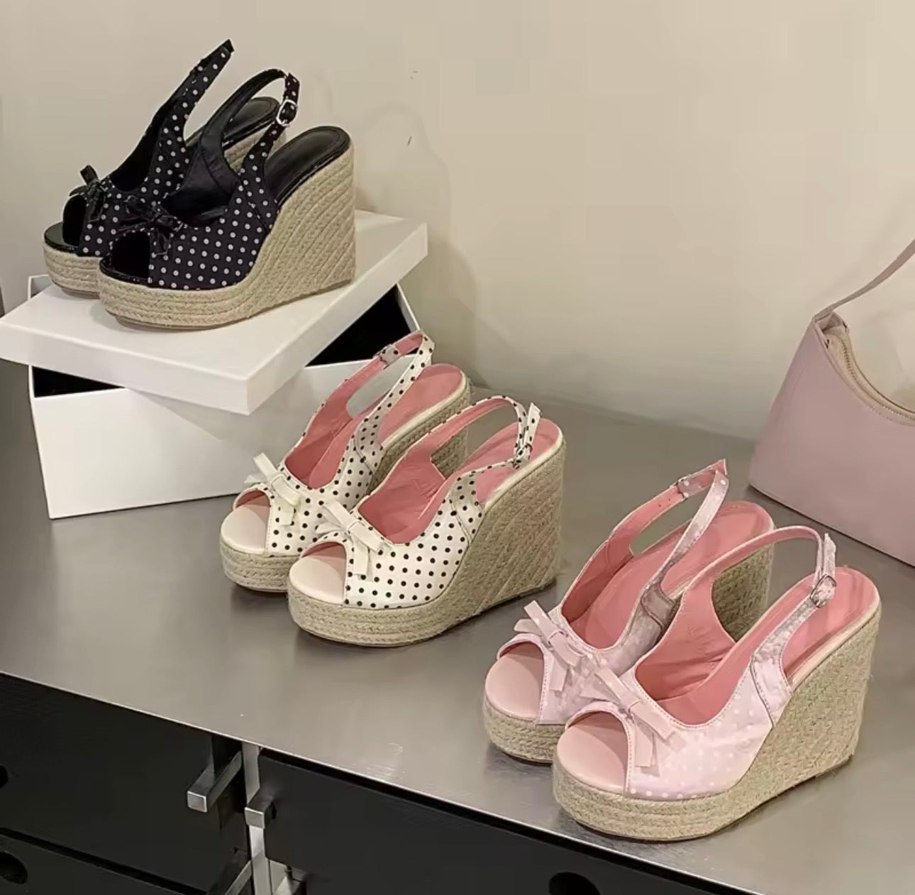 polka dot heels