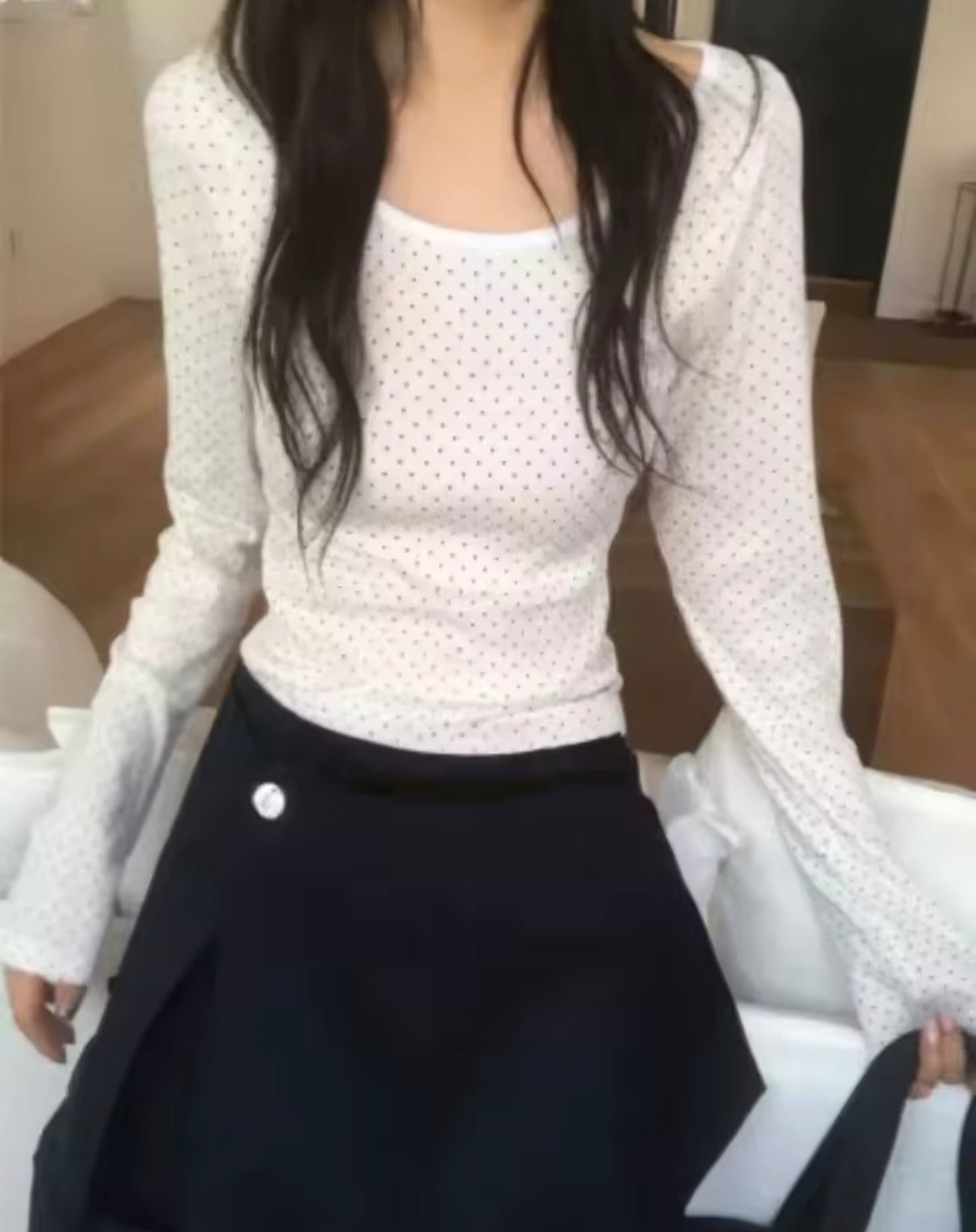 polka dot long sleeve
