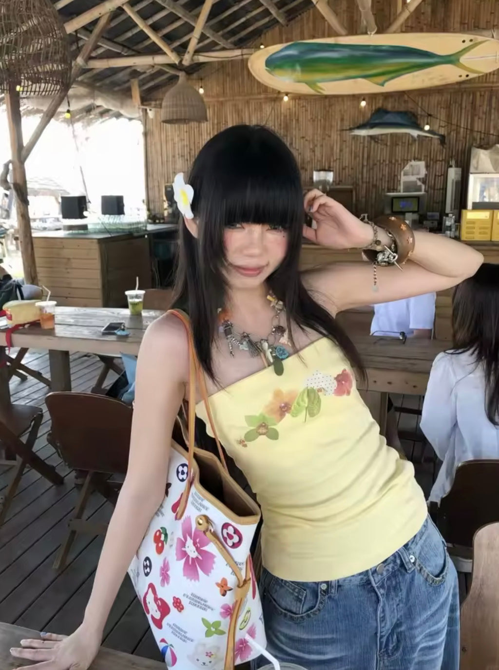 Y2K Graphic Crop Tank Top – Japanese Streetwear Sleeveless Top